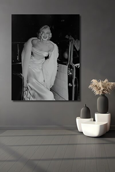 Teona Ahşap Dekoratif Ahşap Dikdörtgen Tablo Marilyn Monroe Çerçeve Görünümlü