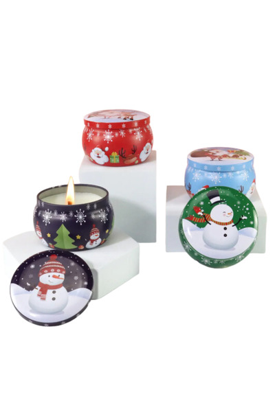 OEM SET 4 Scented Candles in Metal Tins - 'Winter Magic'