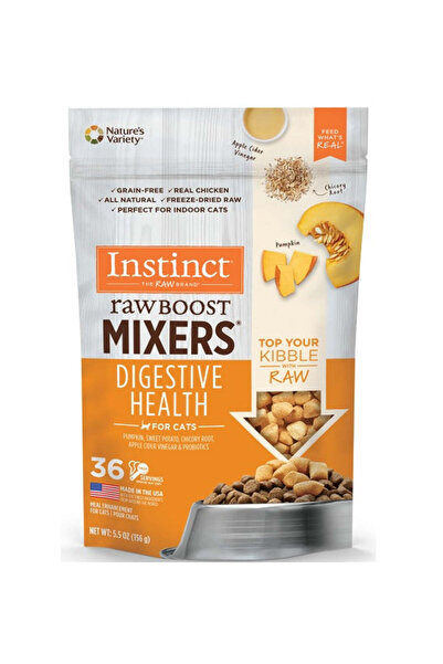 INSTINCT إضافات طعام القطط المجففة بالتجميد من Raw Boost Mixers لصحة الجهاز ا...