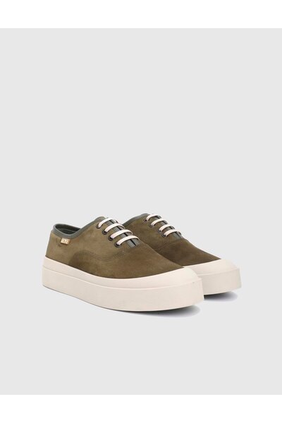 İLVİ Löbe Hakiki Süet Deri Haki Erkek Spor Ayakkabı