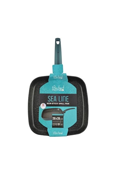 Perfect Home Sea Line Aluminum Grill Pan with Non-Slip Coating 28x28 cm