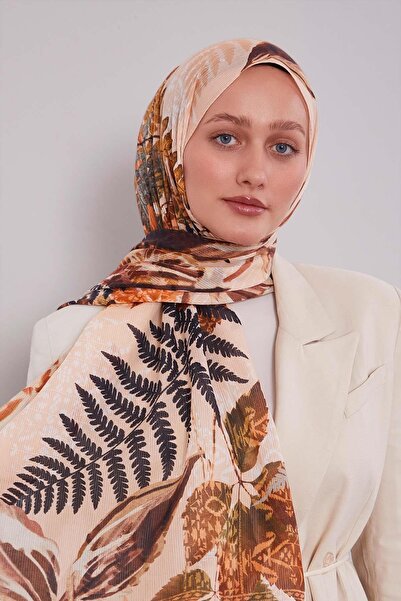 Levidor Salmon Leaf Pattern Cotton Shawl