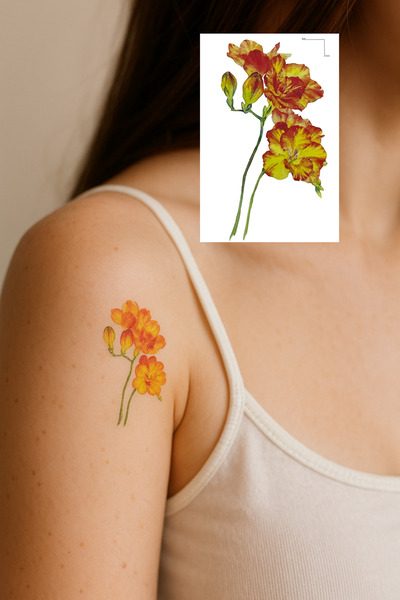 TAKIŞTIR Geçici Çiçek Figürlü Mini Dövme Tattoo