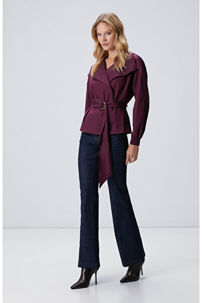 Network Vişne Yakası Trikolu Gömlek