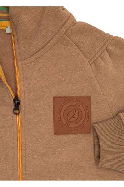 Ozmoz By Mukadder Özden Reborn Zippered Hooded Light Brown Winter Girl's Jacket
