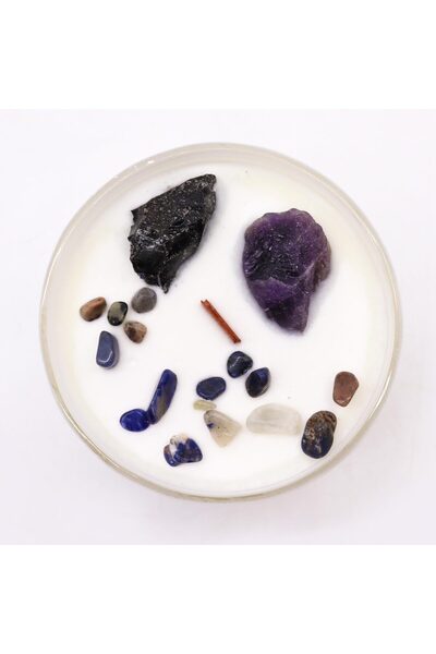 OEM Soy Wax Candle with Crystals | Chakra 3 Manipura