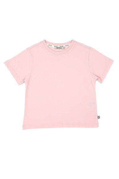 Ozmoz By Mukadder Özden Organic Pink Basic Summer Girl's T-Shirt
