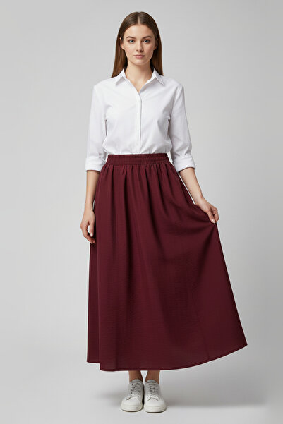 TWINTICKS Γυναικεία υφαντή μακριά φούστα με τσέπες, άνετη εφαρμογή, κομψή, κα...