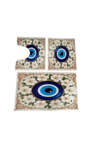 PATRU ANOTIMPURI 3-piece bath mat, non-slip, washable, 60x100/50x60/50x60 cm