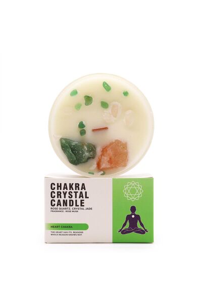 OEM Soy Wax Candle with Crystals | Chakra 4 Anahata