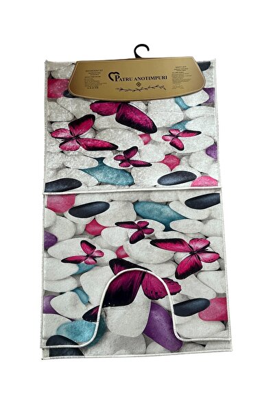 PATRU ANOTIMPURI 3-piece bath mat, non-slip, washable, 60x100/50x60/50x60 cm