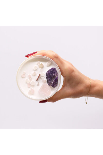 OEM Soy Wax Candle with Crystals | Chakra 6 Ajna