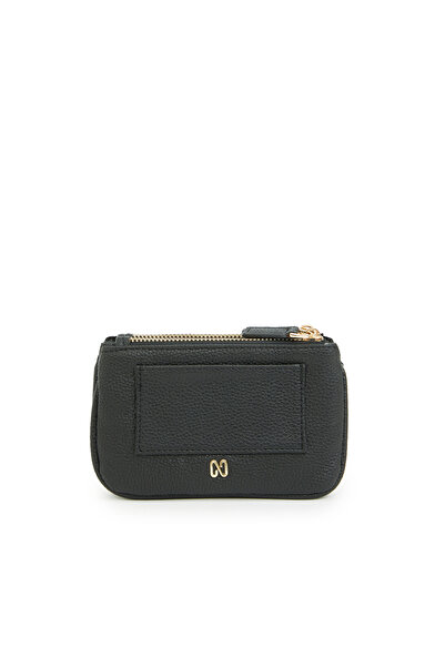 Network Siyah Tay Tüylü Kadın Cüzdan