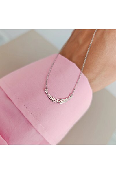 iNGRiKO Lantisor argint 925 cu aripi de inger pentru femei