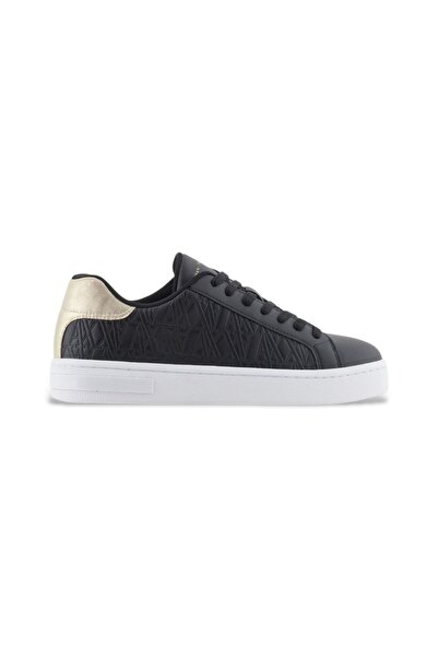 Armani Exchange Kadın Kabartma Monogram Desenli Sneaker - Siyah
