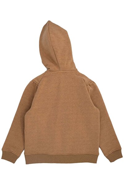 Ozmoz By Mukadder Özden Reborn Zippered Hooded Light Brown Winter Girl's Jacket