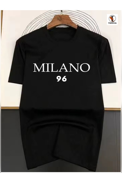 TİMİSİVA Μπλουζάκι Unisex oversized MİLANO B με τύπωμα από βαμβακερό λαιμόκοψ...