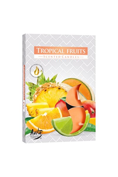 AURA Set 6 Lumânări Parfumate – FRUCTE TROPICALE | Energie, Prospețime și Buc...