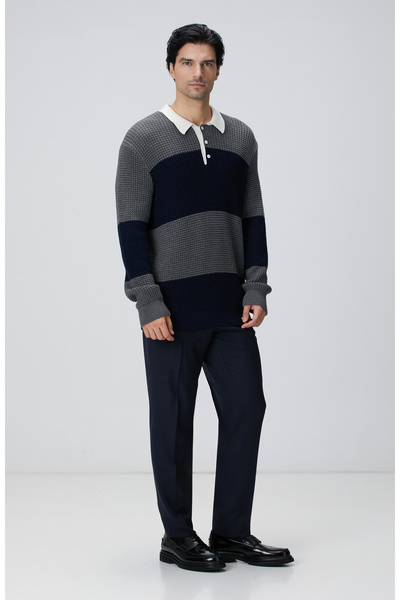 Network Gri Triko Kazak