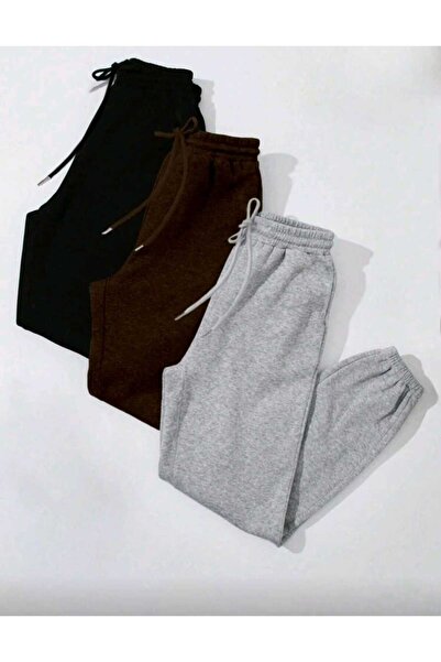 FAVORİST 3 τεμάχια αθλητικά παντελόνια με ελαστικό πόδι, χειμερινό μείγμα