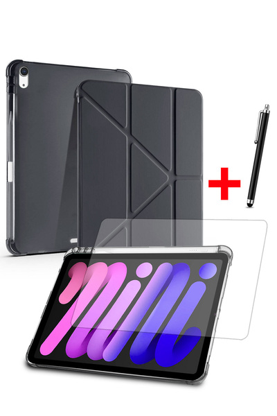 Nezih Case Apple iPad Mini 7 / iPad Mini 6 Uyumlu Uyku Modlu Standlı Akıllı K...