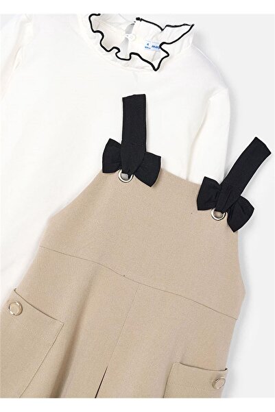 MAYORAL Girl's Dress Bodysuit Set Beige 4914