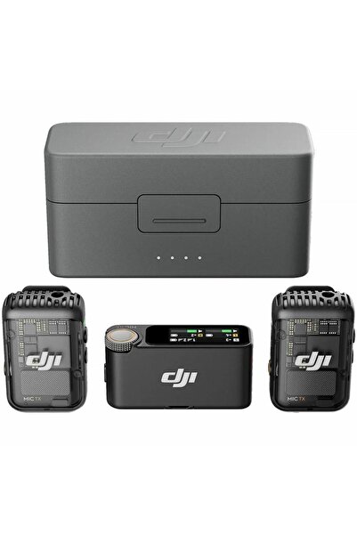 DJI Mic 2 2 Kişilik Kompakt Dijital Kablosuz Mikrofon Sistemi (2 TX+1 RX+Şarj Kutusu)