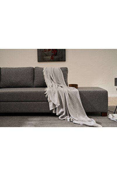 Rabi Aly Serisi Yataklı Sandıklı Köşe Koltuk Gri Sağ