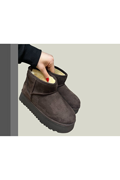GVN SHOES Süet İçi Peluş Kalın Taban Kışlık Bot