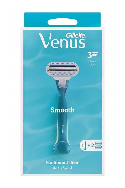 Gillette Venus ماكينة حلاقة ناعمة للنساء - مقبض واحد + 2 عبوة إعادة تعبئة
