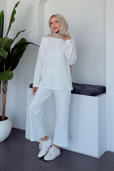 Şulemoda Giyim Βαμβακερό μακρυμάνικο εσώρουχο εκρού