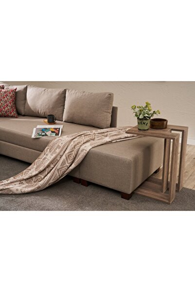 Rabi Aly Serisi Yataklı Sandıklı Köşe Koltuk Bej Sağ