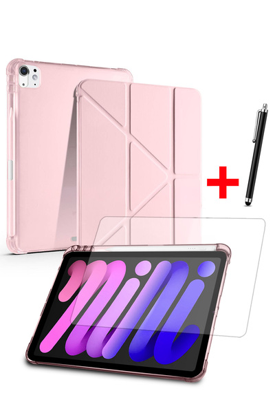 Nezih Case Apple iPad Mini 7 / iPad Mini 6 Uyumlu Uyku Modlu Standlı Akıllı K...