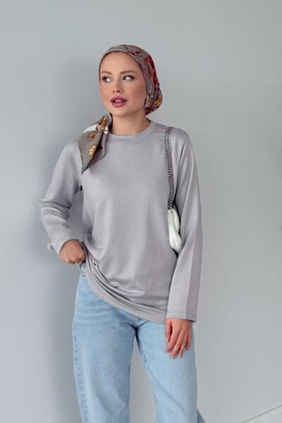 Şulemoda Giyim Βαμβακερό μακρυμάνικο εσώρουχο γκρι