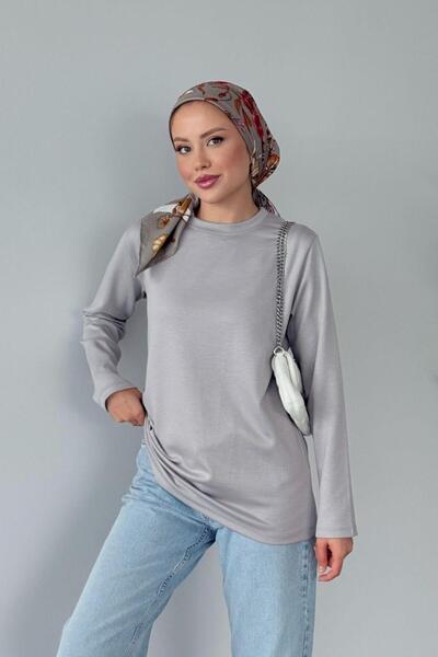 Şulemoda Giyim Βαμβακερό μακρυμάνικο εσώρουχο γκρι