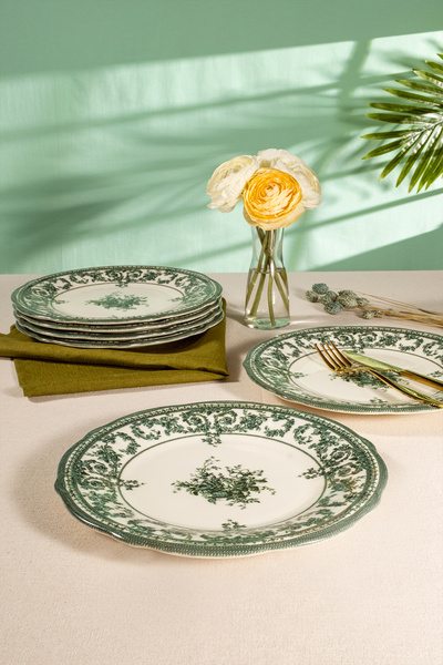 Fecra Majestic Green 6 Parça Servis Tabağı Seti