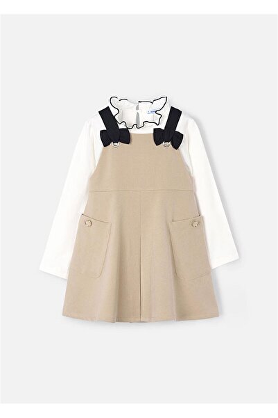 MAYORAL Girl's Dress Bodysuit Set Beige 4914