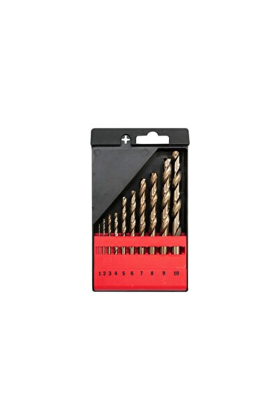 yato Σετ 10 μεταλλικών τρυπανιών 1 - 10 mm HSS - κοβάλτιο YT-41603