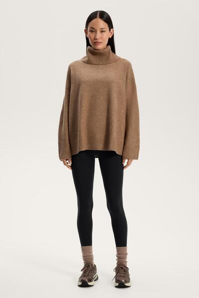 Oysho Oversize soft knit polo neck jumper
