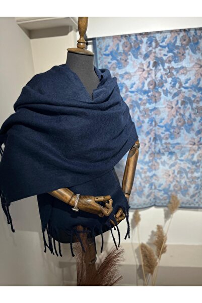 Merwiss شال كتف ناعم الملمس - أزرق داكن