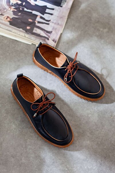 DERİMİSS Women's Genuine Leather Orthopedic Shoes, Women's Casual Shoes