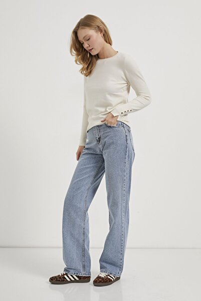 Arma Life Armalife 4690 Bis Collar Sleeve Button Detail Premium Women's Sweater