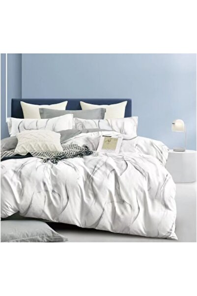 Valentini Bianco Set complet de lenjerie de pat dublu, 100% bumbac, Valentini...