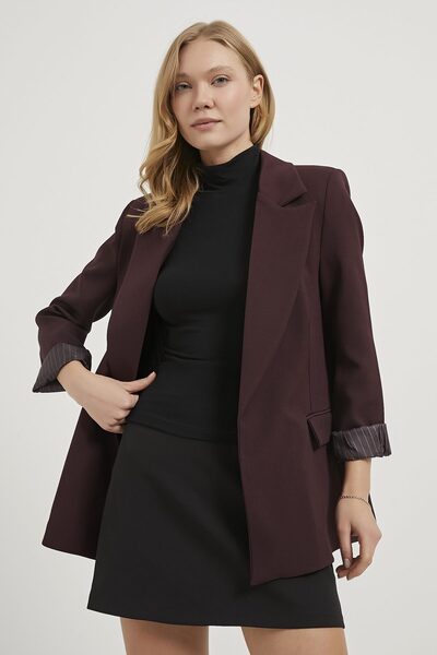 Arma Life Armalife 7560 Sleeve Folding Detail Blazer Women's Jacket