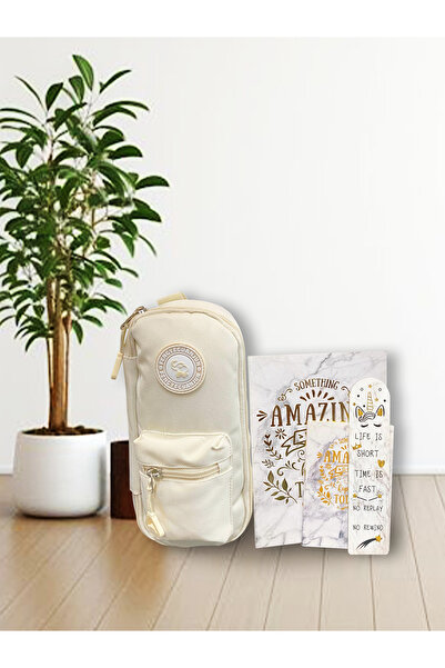Dörtel Tedarik Amazing Temalı Defter, Bloknot, Unicorn Ayraç, Beyaz Kalemkutu