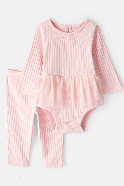 Carter's Baby Girl Pink Bodysuit Pants
