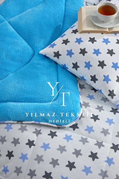 ChicMaison Μονό σετ ύπνου Puffy |   Με ελαστικό σεντόνι |   Μπλε Αστέρι