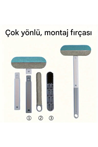 Kedi Köpek Tüy Toplama Fırçası 3'ü 1 Arada Çok Amaçlı Temizlik Fırçası Temizlik Aparatı