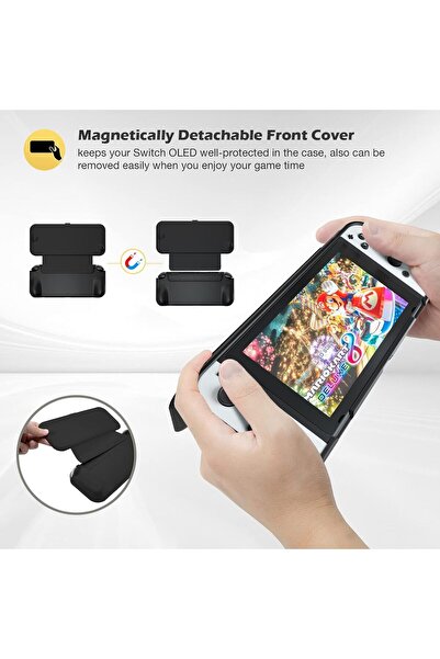 PROCASE Flip Case for Nintendo Switch OLED (2021) with 2 Tempered Glass Protectors