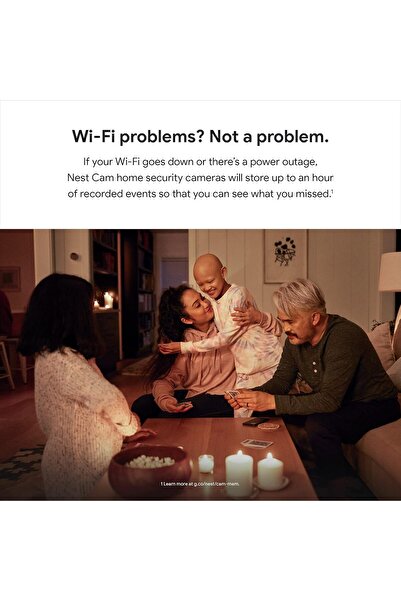 Google كاميرا Nest Cam داخلية/خارجية (بطارية) عبوة من قطعتين باللون الأبيض